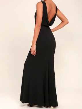 NWT- Call My Name Black Backless Maxi Dress
